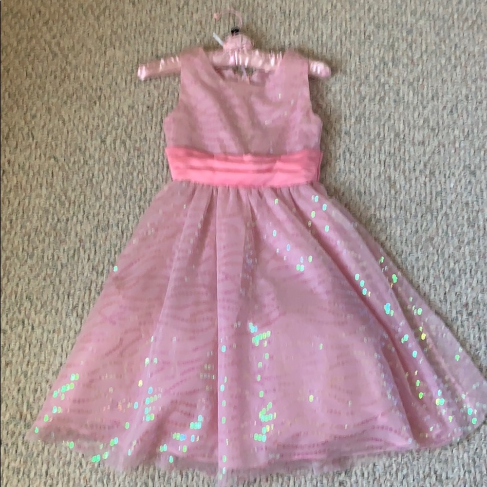 NWOT Never worn!  girls pink sequined  dress